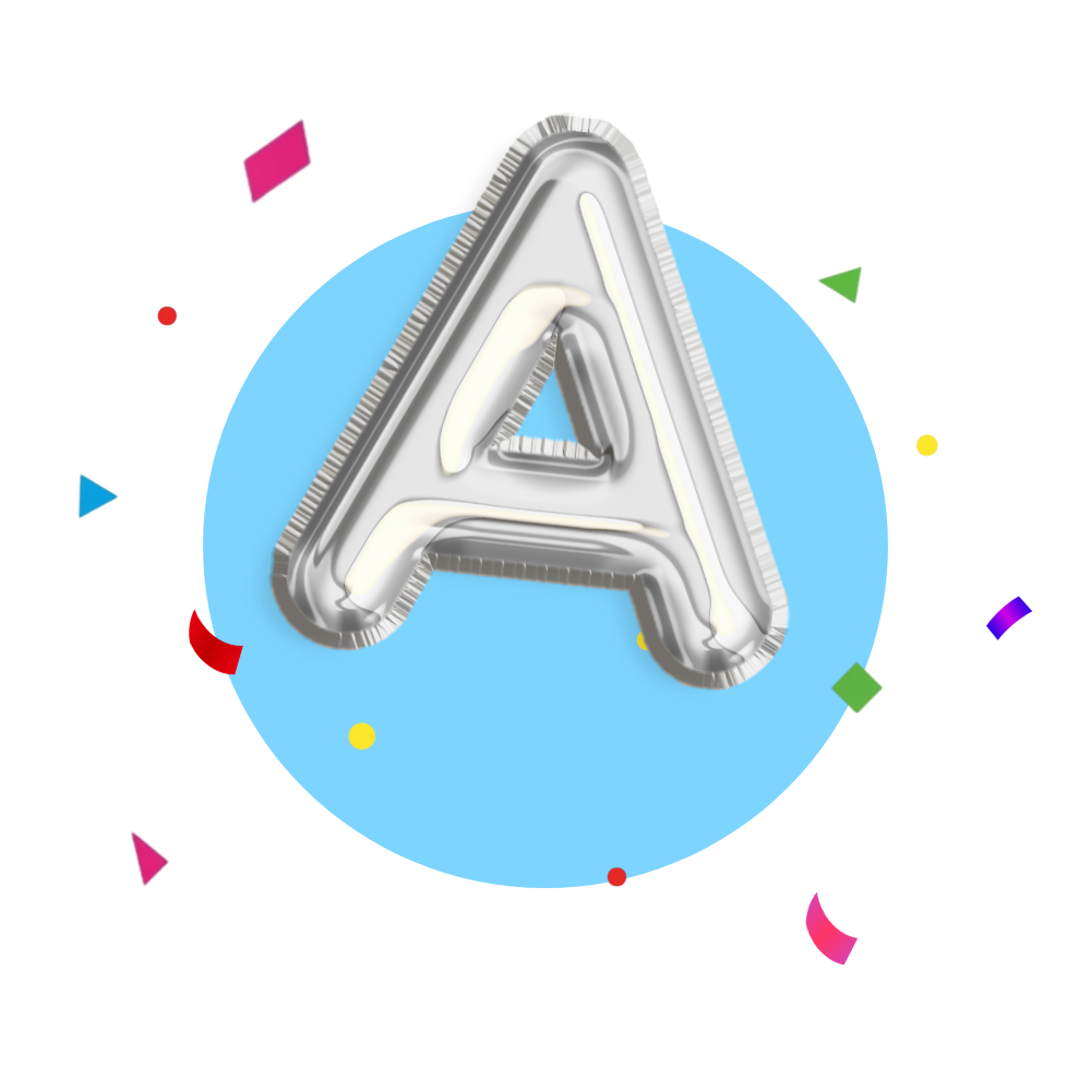 Mylar Letters Silver Balloon (Air)