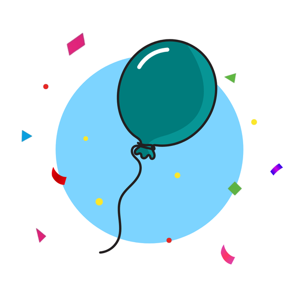 24-Inch Balloon - Air Filled (Teal)