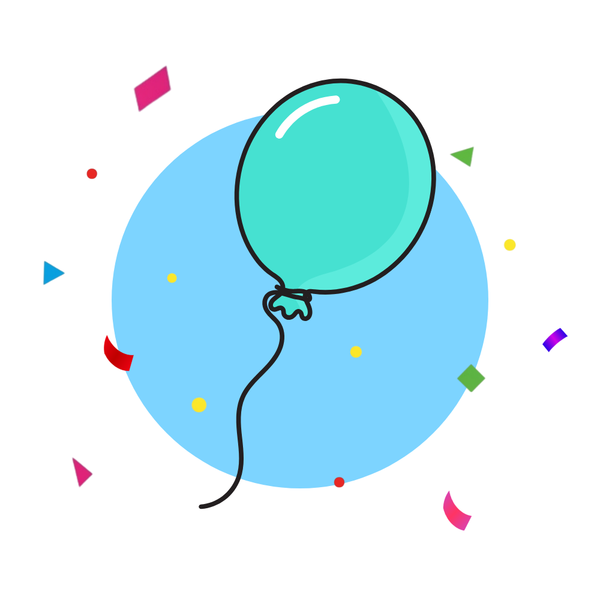 24-Inch Balloon - Air Filled (Turquoise)