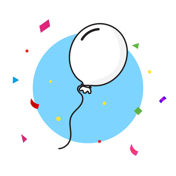 24-Inch Balloon - Air Filled (White)