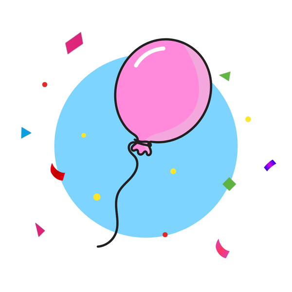 24-Inch Balloon - Helium Filled (Baby Pink)