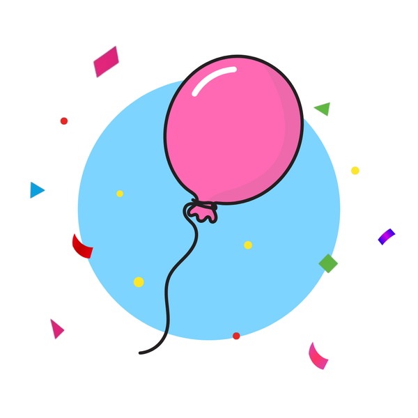 24-Inch Balloon - Air Filled (Pink)