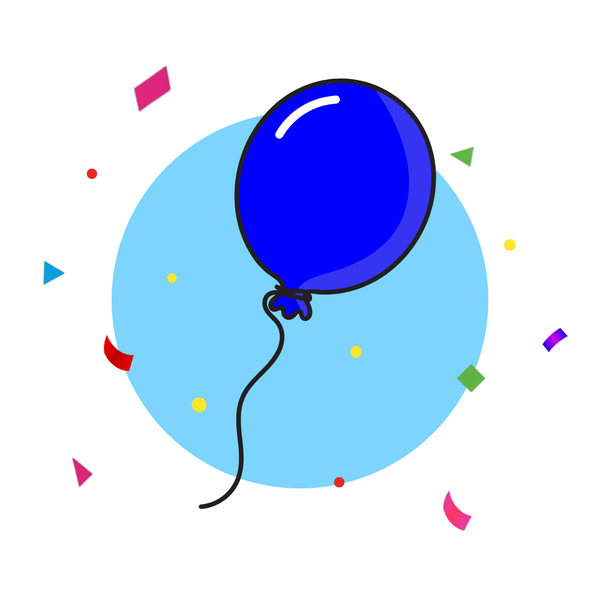24-Inch Balloon - Helium Filled (Blue)