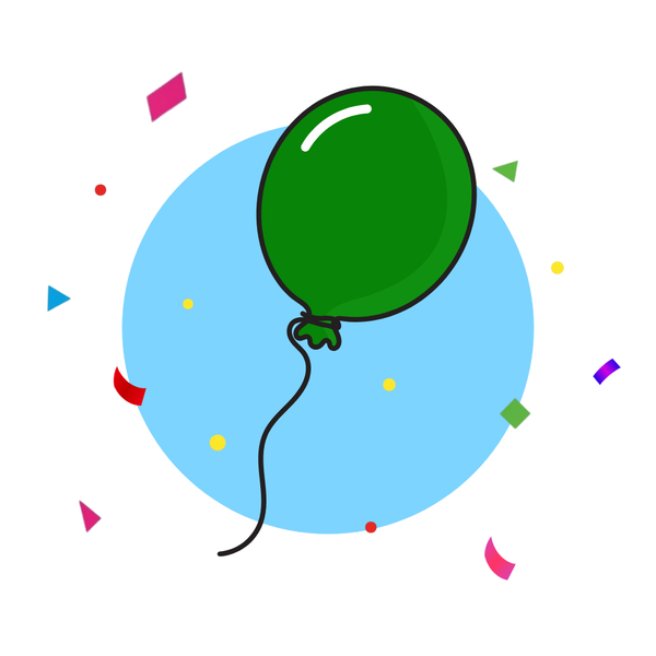 24-Inch Balloon - Air Filled (Green)