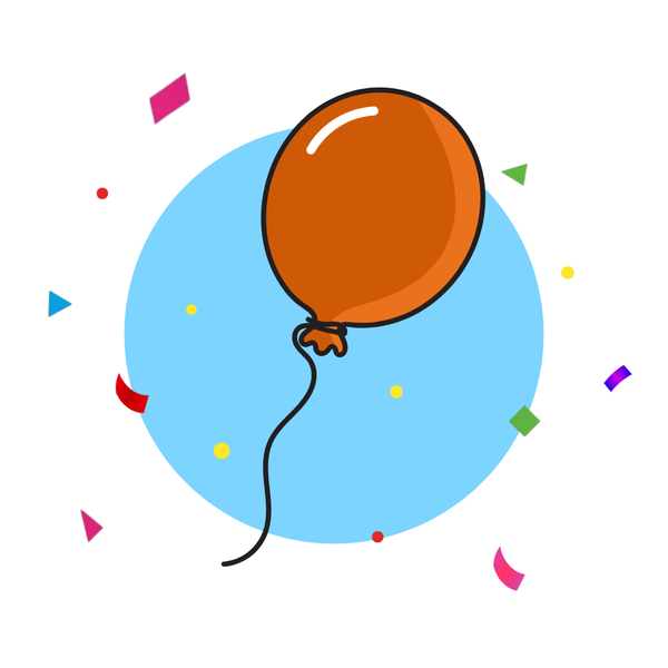 24-Inch Balloon - Air Filled (Burnt Orange)