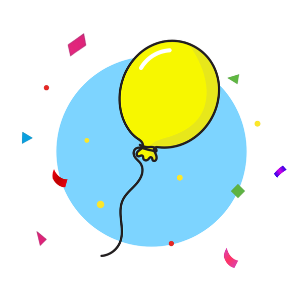 24-Inch Balloon - Air Filled (Yellow)