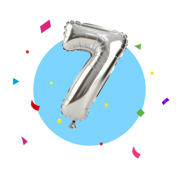 Mylar Number Silver Balloon