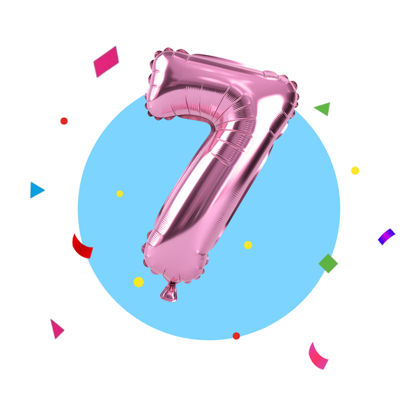 Mylar Number Rose Gold Balloon