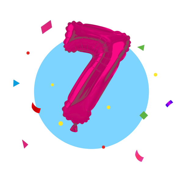 Mylar Number Red Balloon