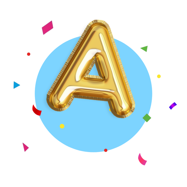 Mylar Letters Gold Balloon