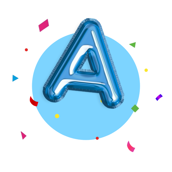 Mylar Letters Blue Balloon