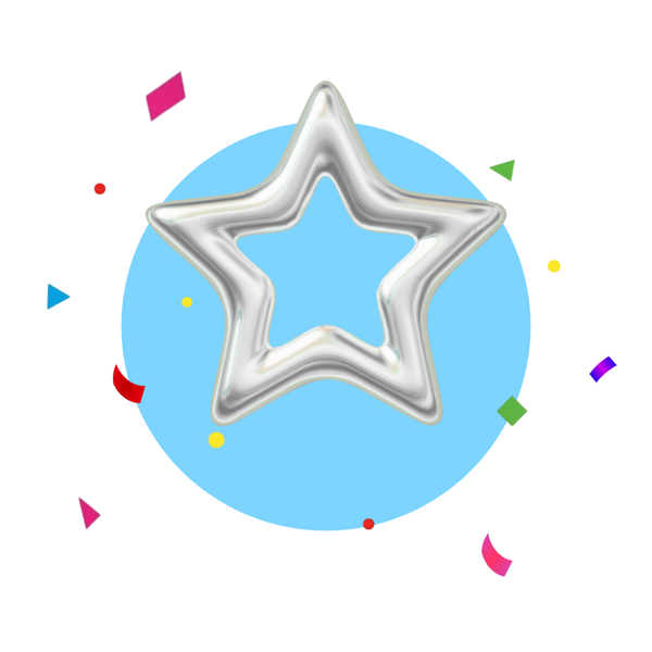 Mylar Characters Silver Balloon